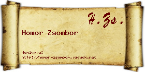Homor Zsombor névjegykártya