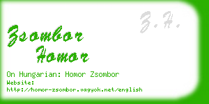 zsombor homor business card
